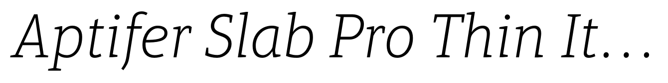 Aptifer Slab Pro Thin Italic